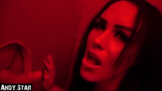 Girlfriend izithonga dick ngomhla Gloryhole